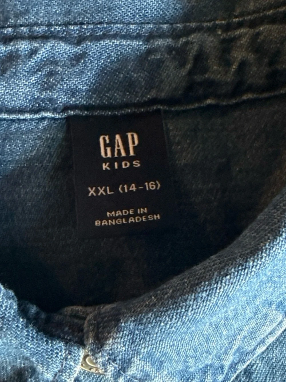 GAP Kids Dark Blue Denim Shirt Dress